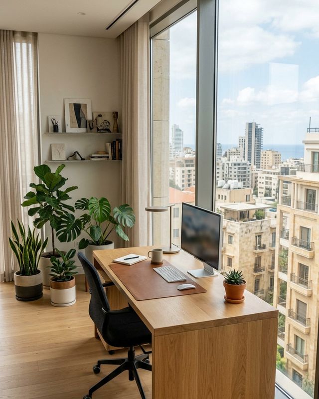 A private office with a desk and natural light, available by the day